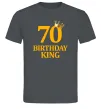 Мужская футболка 70 birthday king Графит фото