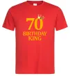 Мужская футболка 70 birthday king Красный фото