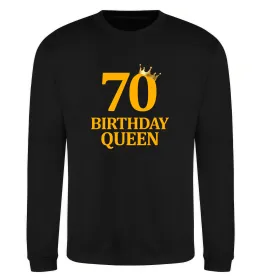 Свитшот 70 birthday queen Черный фото