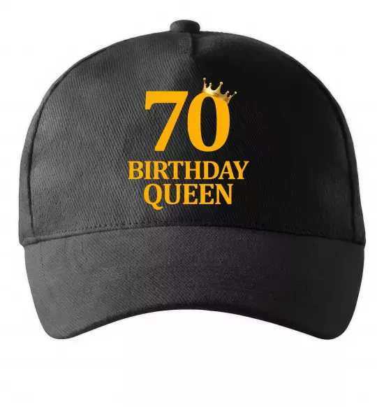 Кепка 70 birthday queen Черный фото