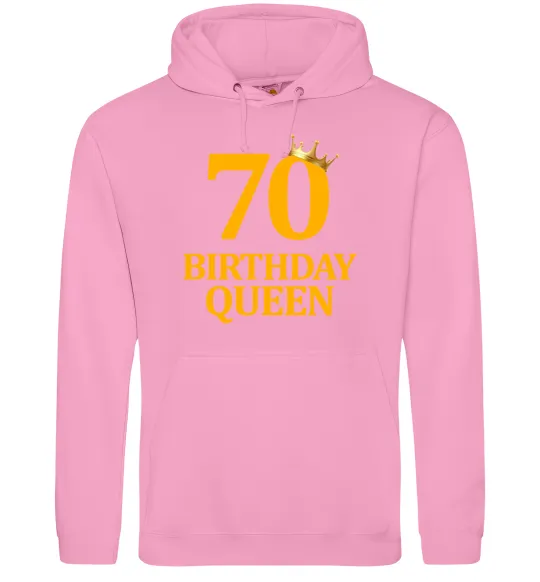 Жіноча толстовка (худі) 70 birthday queen Рожевий фото