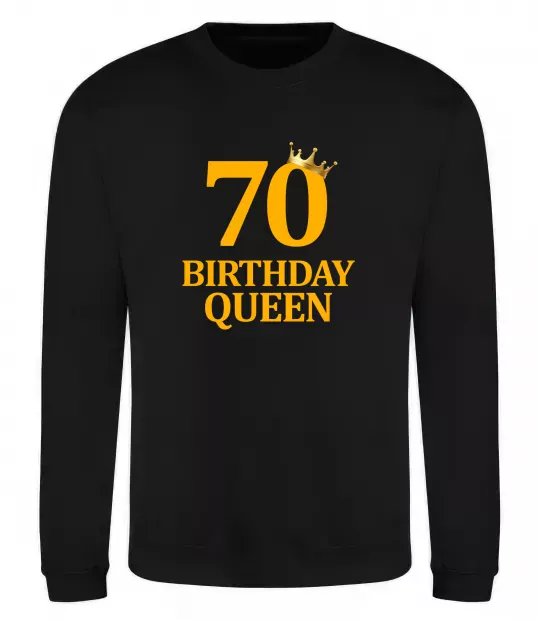 Свитшот 70 birthday queen Черный фото
