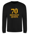 Свитшот 70 birthday queen Черный фото