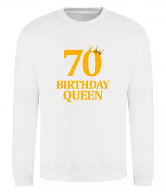 Свитшот 70 birthday queen Белый фото