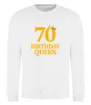 Свитшот 70 birthday queen Белый фото