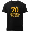 Чоловіча преміум футболка 70 birthday queen Чорний фото