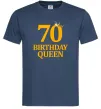Мужская футболка 70 birthday queen Темно-синий фото