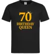 Мужская футболка 70 birthday queen Черный фото