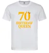 Мужская футболка 70 birthday queen Белый фото