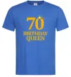 Мужская футболка 70 birthday queen Ярко-синий фото