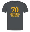 Мужская футболка 70 birthday queen Графит фото