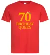 Мужская футболка 70 birthday queen Красный фото