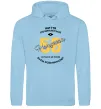 Чоловіча толстовка (худі) Життя починається в 50 Блакитний фото