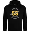 Мужская толстовка (худи) Життя починається в 50 Черный фото