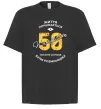 Футболка Оверсайз Життя починається в 50 Черный фото