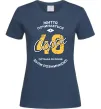 Жіноча футболка Життя починається в 40 Темно-синій фото