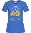 Жіноча футболка Життя починається в 40 Яскраво-синій фото