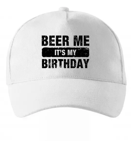 Кепка Beer me its my birthday Белый фото