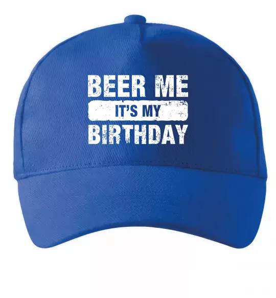 Кепка Beer me its my birthday Ярко-синий фото