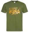 Мужская футболка Birthday king Оливковый Мужская футболка Birthday king Оливковый фото