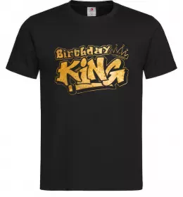 Мужская футболка Birthday king Черный фото