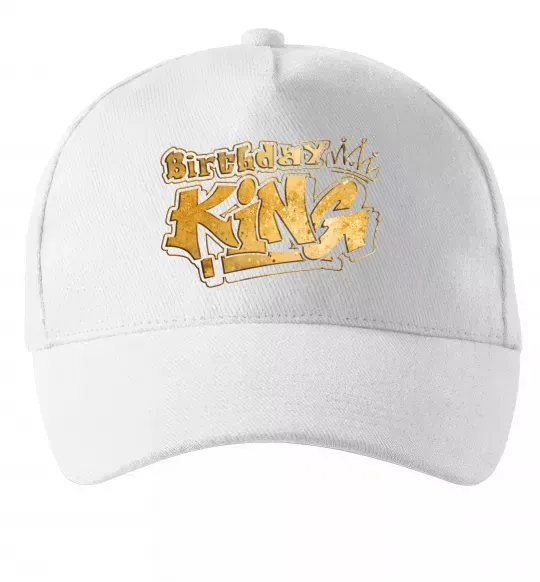 Кепка Birthday king Белый фото