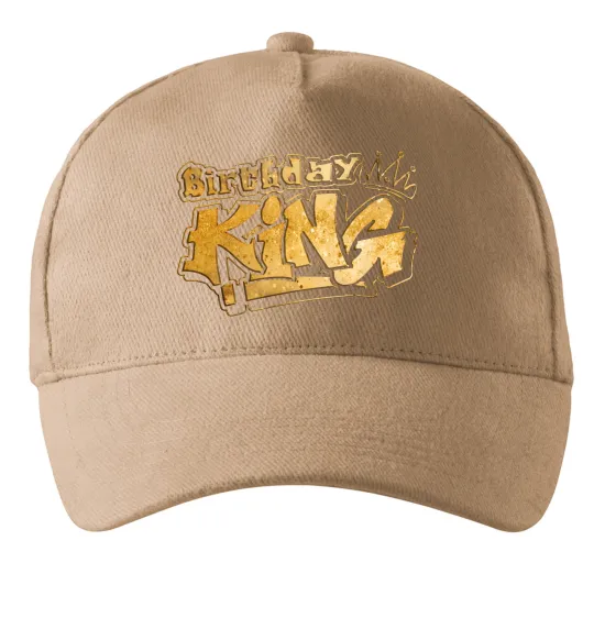 Кепка Birthday king Песочный фото