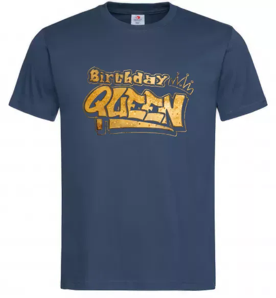 Мужская футболка Birthday Queen Темно-синий фото