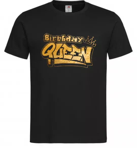 Мужская футболка Birthday Queen Черный фото