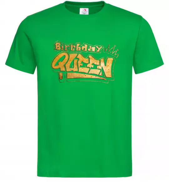 Мужская футболка Birthday Queen Зеленый фото