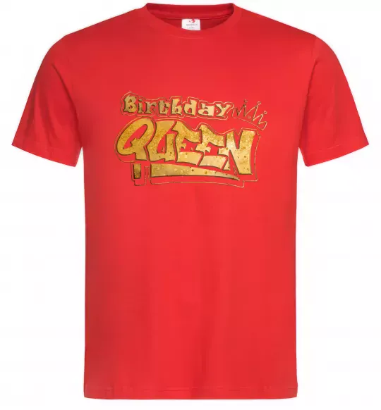 Мужская футболка Birthday Queen Красный фото