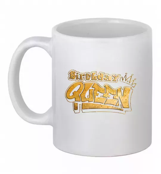 Чашка керамічна Birthday Queen Білий фото