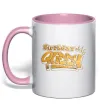 Чашка с цветной ручкой Birthday Queen Нежно розовый фото