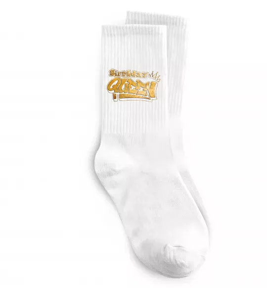 Носки Birthday Queen Белый фото