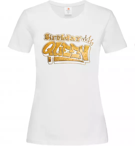 Жіноча футболка Birthday Queen Білий фото