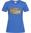 Жіноча футболка Birthday Queen Яскраво-синій фото