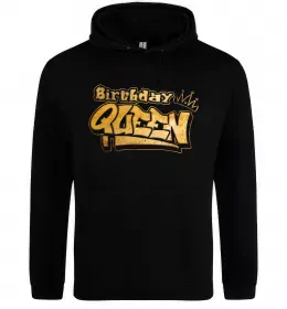 Женская толстовка (худи) Birthday Queen Черный фото