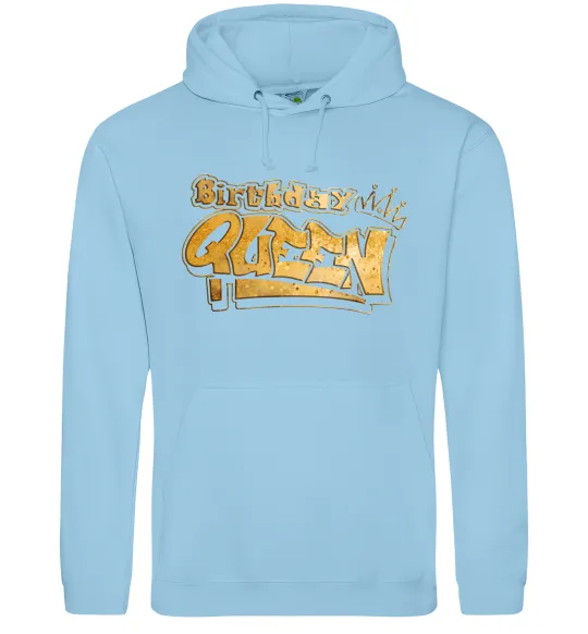 Женская толстовка (худи) Birthday Queen Голубой фото