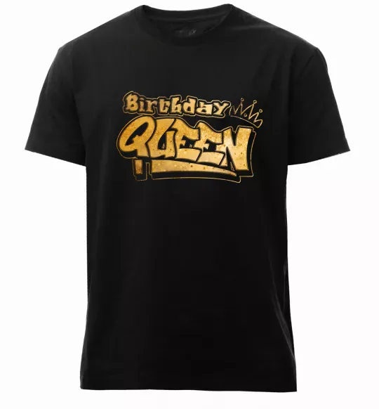 Мужская премиум футболка Birthday Queen Черный фото