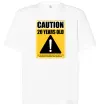 Футболка Оверсайз Caution 20 years old Білий фото