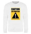 Свитшот Caution 20 years old Белый фото