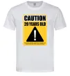 Чоловіча футболка Caution 20 years old Білий фото