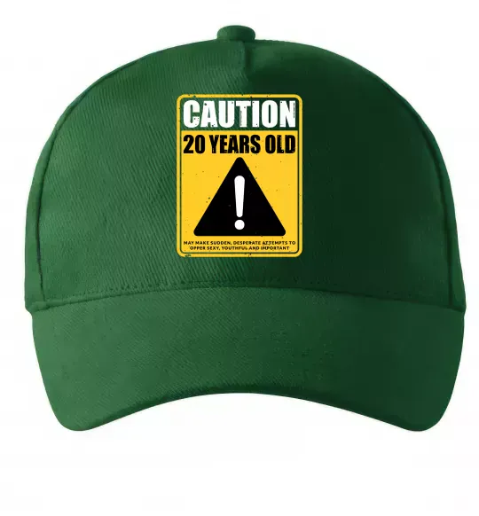 Кепка Caution 20 years old Темно-зеленый фото