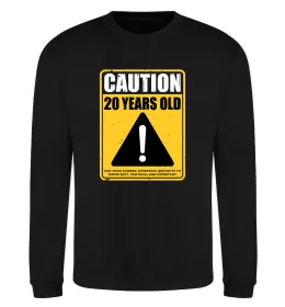 Свитшот Caution 20 years old Черный фото