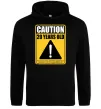 Мужская толстовка (худи) Caution 20 years old Черный фото