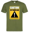 Чоловіча футболка Caution 20 years old Оливковий фото