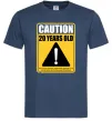 Чоловіча футболка Caution 20 years old Темно-синій фото