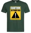 Чоловіча футболка Caution 20 years old Темно-зелений фото