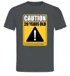 Чоловіча футболка Caution 20 years old Графіт фото