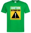 Чоловіча футболка Caution 20 years old Зелений фото